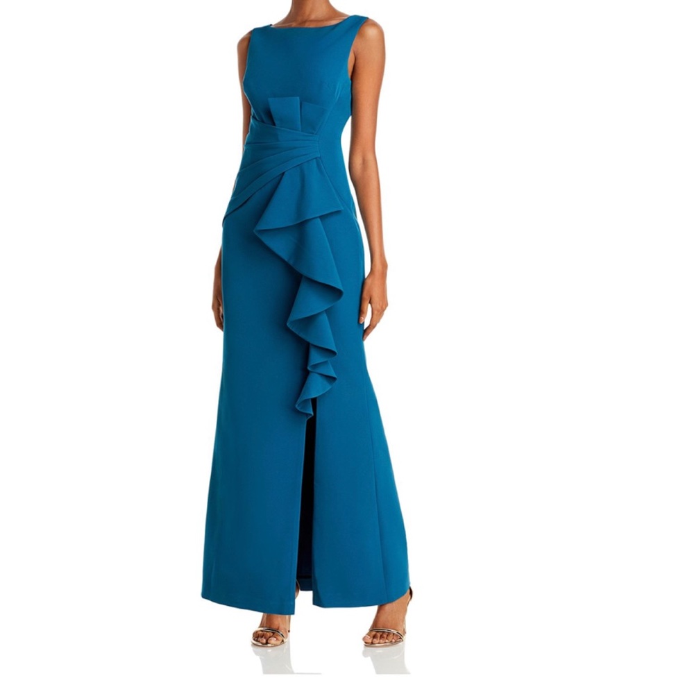 ELIZA J Ruffle detail gown cascading